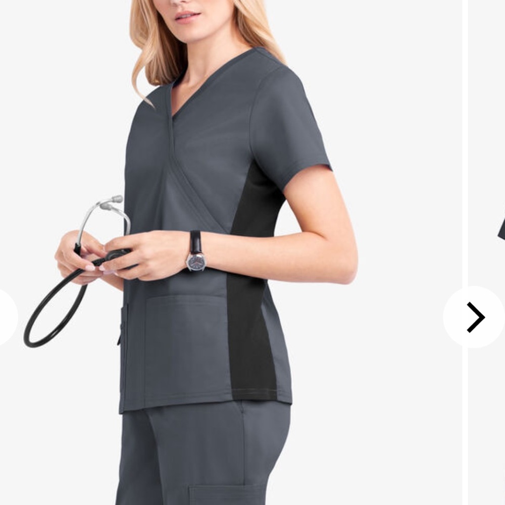 Brand new gray scrub top